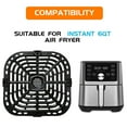thumbnail image 6 of Shoreew Fryer Grill Plate Heat-Resistant Non-Stick Dishwasher Safe Food Grade Baking Tray Replace Part Upgraded Air-Fryer Replacement Square Crisper Plate for Instant Vortex 6QT, 6 of 7