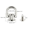 thumbnail image 3 of Uxcell 12x10mm Button Studs with D Ring Zinc Alloy Electroplating 4 Pack Silver Tone, 3 of 4