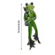thumbnail image 3 of Figuras de ranas en miniatura, 2 unidades, estatua de rana verde de resina, estatuas decorativas de animales, figura para el hogar, escultura divertida, estantería., 3 of 8