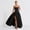 Black-S, variant on Black Strapless Ruched Bodice High-Low Ball Gown Evening Dress