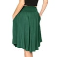 thumbnail image 3 of Stretch Is Comfort Women's and Plus Size Scoop Hem Flare Pocket Skirt | Adult Small- 5x, 3 of 6
