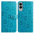 thumbnail image 7 of for Samsung Galaxy A05 Floral Embossed Wallet Case, Rugged PU Leather Phone Cover with 3 Card Slots & 1 Cash Pocket Wrist Strap Kickstand Shockproof Soft TPU Protective Girls Case, Lightblue, 7 of 7