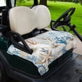 thumbnail image 2 of Golf Cart Seat Covers for 2 Seater,Thanksgiving Coastal Microfiber Cart Seat Towel Blanket,Blue White Pumpkin Starfish Coral Absorbent Breathable NonSlip Bench Seats Protector for Golf Course 51"x31", 2 of 9