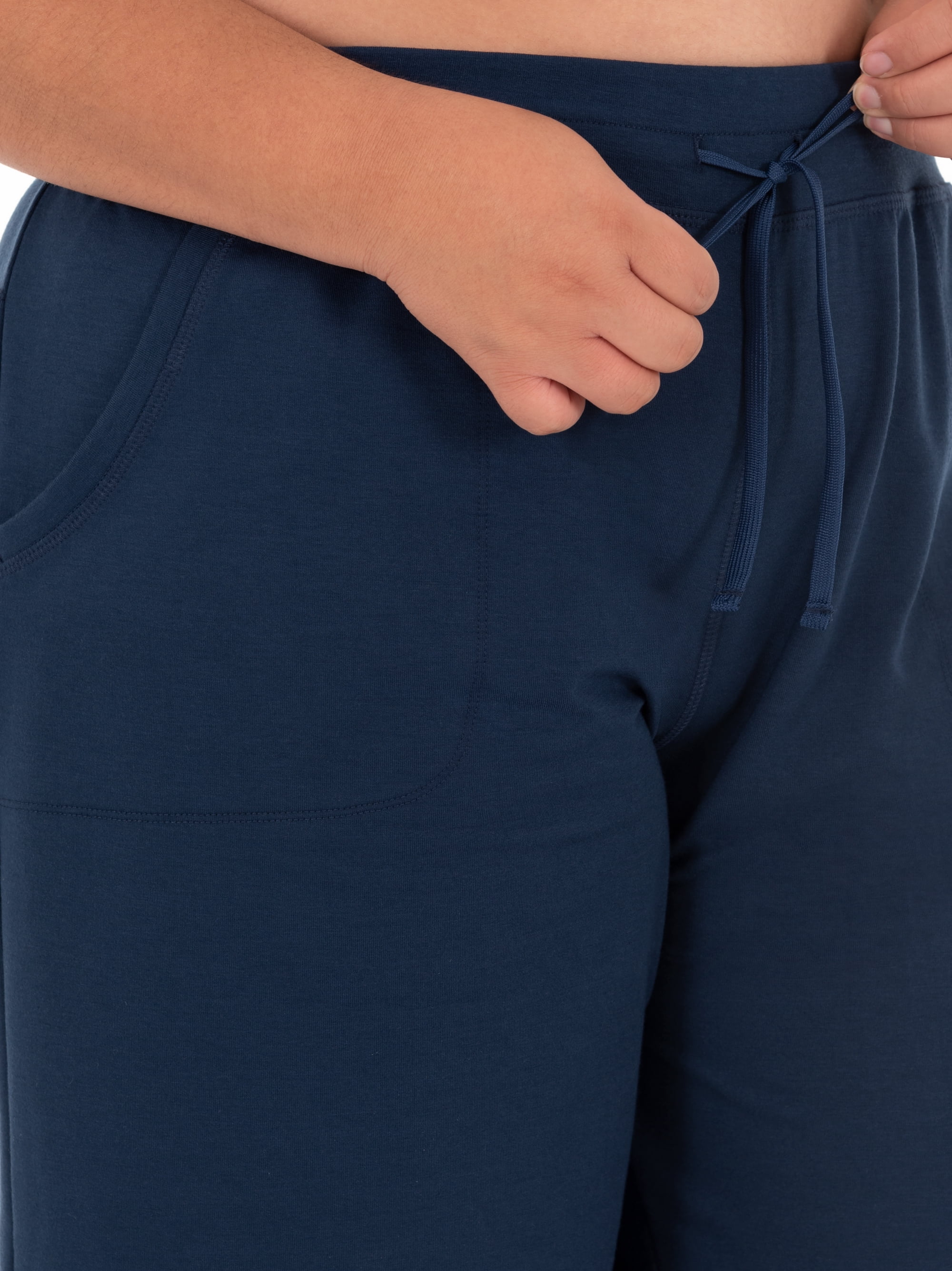 Athletic Works Women's Plus Size 9" French Terry Drawstring Lounge Shorts, Size 1X-5X