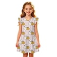 thumbnail image 5 of Gunia Little Girl Nightgown Princess Pajama Dress Halloween Ghost Summer Sleep Dress Cute Flutter Sleeve Casual Holiday Print Soft Nightwear Night Gowns Pjs Loungewear Pink 7-8 Years, 5 of 5