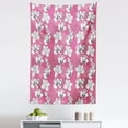 thumbnail image 1 of Garden Art Tapestry, Sketch Petals Background with Pastel Tones Monochrome Flower Motifs, Fabric Wall Hanging Decor for Bedroom Living Room Dorm, 5 Sizes, Pink Grey and White, by Ambesonne, 1 of 1