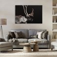 thumbnail image 3 of Stupell Industries Rustic Lodge Dark Reindeer at Night Canvas Art, 36 x 24, by Amy Carroll, 3 of 8