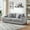 Gray 2, variant on 88" (7.3FT) Corduroy 3-Seater Sofa, Sleeper Couch with Plush Corduroy Fabric – Spacious Comfortable, 4 Same-Tone Throw Pillows, for Living Room, Apartment, Salon, Home Theater, Black