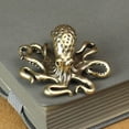 thumbnail image 3 of BQBQERT Brass Animal Statues Octopuses Figurine Sculptures Ornament for Bookshelf Cabinet Home Decors Tabletop Centerpieces, 3 of 8