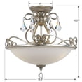 thumbnail image 7 of 5010-OS-CL-MWP Crystorama Lighting Ashton - Three Light Semi-Flush Mount in Classic Style - 16.5 Inches Wide by 16.25 Inches High-Hand Cut Crystal, 7 of 7