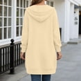 thumbnail image 7 of Stralyhd Women's Zip Up Hoodies Skin Friendly Long Tunic Sweatshirts Oversized Casual Long Sleeve 2026 Fall Hoodie Jacket Coat Beige XL, 7 of 7