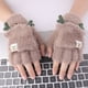 thumbnail image 5 of Guantes de invierno con calefacción USB, guantes sin dedos, manoplas con astas peludas, guantes suaves y cálidos de piel sintética para mujeres y hombres, 5 of 9