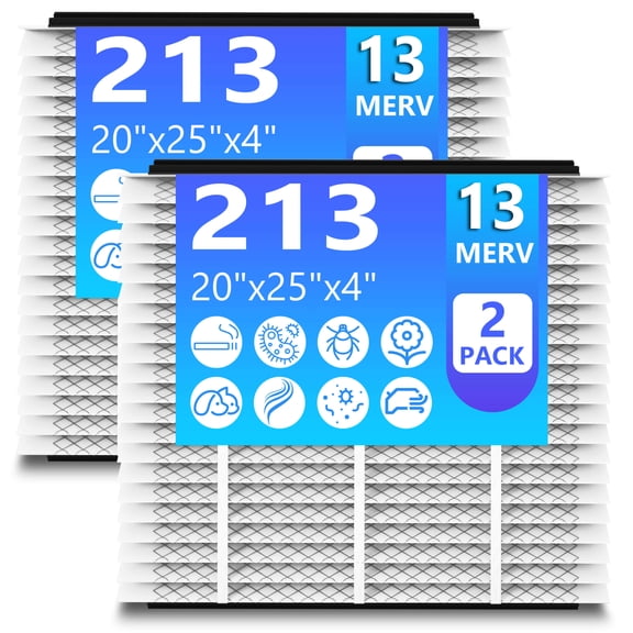 2 Pack 213 Replacement Filter Compatible with AprilAire Whole House Air Purifiers 1210,1620,2210,2216,3210,4200,20x25x4 MERV-13 Furnace Filter,20x25x4 Air Filter