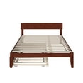 thumbnail image 4 of AFI Boston 14" Queen Wood Platform Bed Frame with Twin-XL Trundle, Walnut, 4 of 6