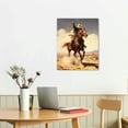 thumbnail image 2 of COMIO  Charles Marion Russell Art Prints - A Bad Hoss Poster - Western Cowboy Canvas Wall Art - Old West Painting Vintage Poster Cool Wall Decor for Living Room Bedroom Office, 2 of 4