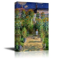 wall26 The Artist's Garden at Vetheuil by Claude Monet - Canvas Print Wall Art Famous Oil Painting Reproduction - 12" x 18"
