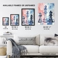 thumbnail image 3 of Artery8 Chess Piece Chessboard Abstract Light Watercolour Living Room Artwork Framed Wall Art Print A4, 3 of 5