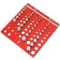thumbnail image 1 of Bolt Nut Identifier Gauge, Red Aluminum Alloy Easy To Use Thread Checker Standard Size 34 Specification Inch and Metric  for Tool Box, 1 of 7