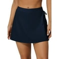 thumbnail image 5 of Charmo Womens Swim Skirt Built in Shorts Drawstring Swimsuit Bottom with Side Pocket, 5 of 8