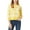 Sunflower/ White, variant on Jones New York Womens Jaquard Ribbed Trim Knit Crewneck Sweater
