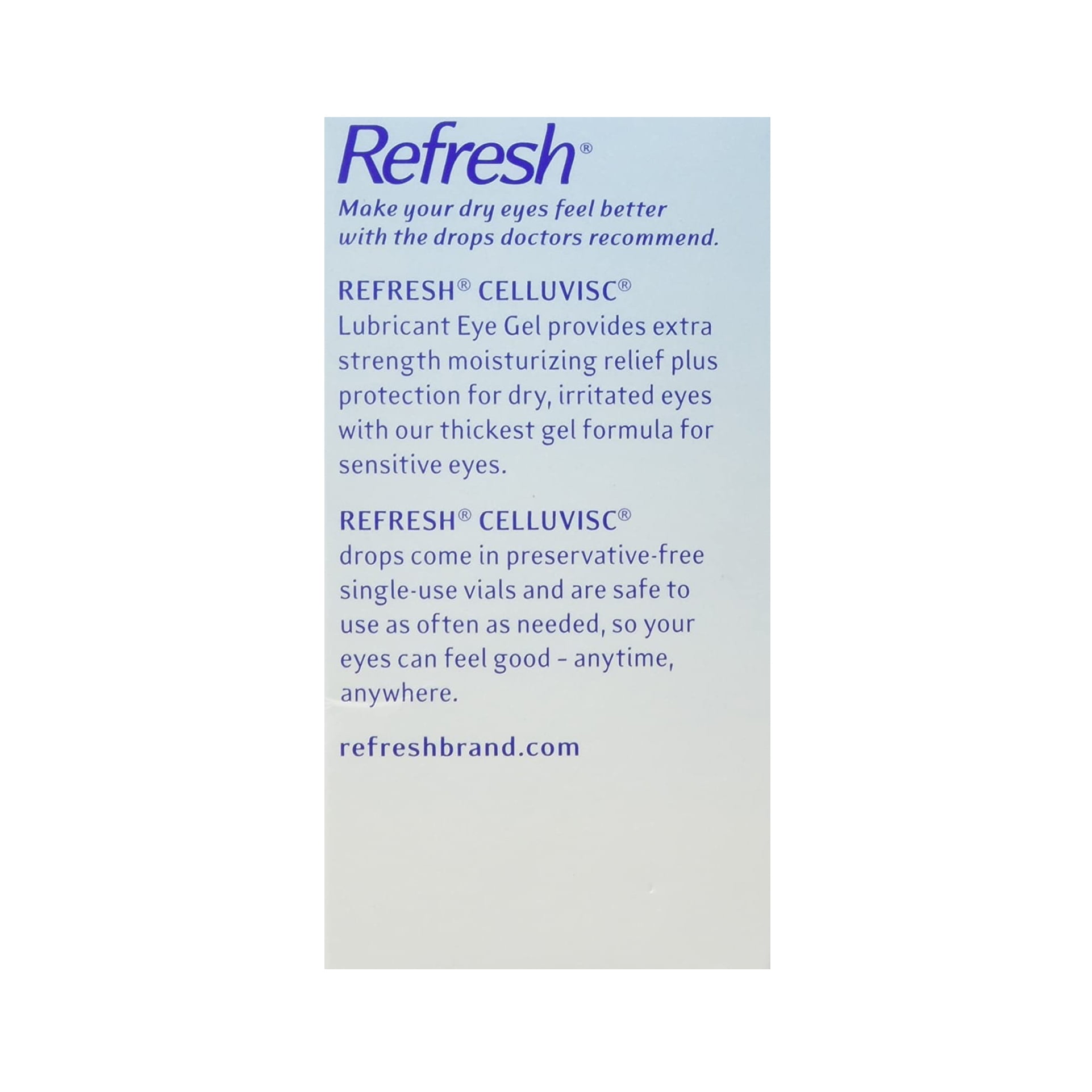 Refresh Celluvisc Lubricant Eye Gel Single-use Containers 30 Each