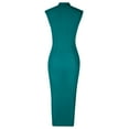 thumbnail image 6 of IROINNID Women's Sleeveless Bodycon Dress Round Neckline Summer Casual Vest Long Dress Strapless Solid Color Dress, 6 of 7