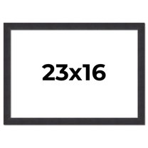 23x16 Frame Black Real Wood Picture Frame Width 1.25 Inches | Interior Frame Depth 0.5 Inches |