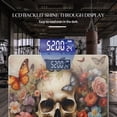 thumbnail image 3 of Bathroom Scale, Highly Accurate Digital Body Scale,Precisely Measures Weight up to 400 lbs-Skull Surrounded By Flowers And Butterflies With Rich Colors, 3 of 4