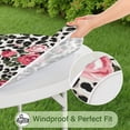 thumbnail image 5 of Pioneer Flower Floral Print Pattern Round Fitted Tablecloth with Elastic Edge,Dining Table Cover Waterproof,Outdoor Round Tablecloth for Camping,Dining,Indoor and Outdoor, 5 of 7