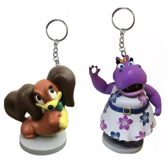 FIFI Pup & Hallie Ornament Pvc Key Ring Keychain Charm Mickey Minnie Helper Pet