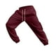 thumbnail image 5 of Pantalones largos para hombre, casuales, de moda, de color sólido, con cordón, cintura elástica y bolsillos., 5 of 9