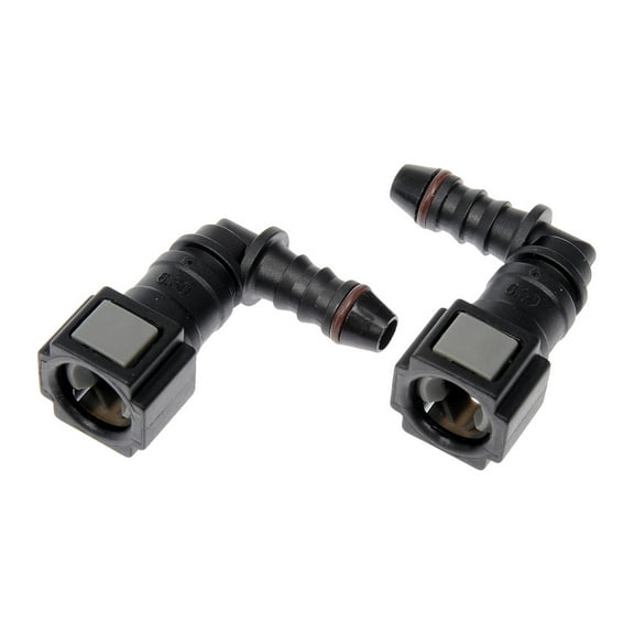 KarParts360 Fuel Line Connectors | Quick Disconnect End 1 Connector | Plastic Material | 1/4 Inches Fitting Size End 1 | 2 Pieces