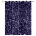 thumbnail image 4 of Outdoor Curtains for Patio Waterproof Abstract Human Face Indoor/Outdoor Curtain Tiebacks Aesthetic Portrait Lines Blue Privacy Sun Block Grommet Drapes for Pergolas Gazebo Porch 2 Panel 54x108 Inch, 4 of 9
