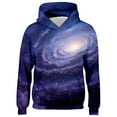 thumbnail image 7 of ZXLBBD Boys Sweatshirt Long Sleeve Galaxy Print Pullover Hoodie Sweatshirt with Front Pocket for Kids Youth School and Playwear Casual Durable,Purple,Size 7 Y-8 Y, 7 of 7