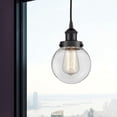 thumbnail image 2 of 616-1PH-BK-G202-6 Innovations Lighting Beacon - 1 Light Mini Pendant In Industrial Style-9.5 Inches Tall and 6 Inches Wide-Matte Black Finish-Clear, 2 of 2