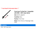 thumbnail image 2 of Front Inner Tie Rod End - Compatible with 2006 - 2007 Jeep Liberty, 2 of 2