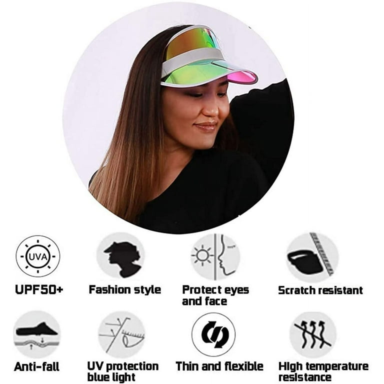 Sun Visor Hat Women Men Girls Adjustable Sport Beach Headwear Outdoor UV  Protection Sunhat Transparent Clear Cap