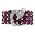thumbnail image 5 of Primal Silver Sterling Silver Rhodium Rhodolite Garnet and Diamond Ring, 5 of 5