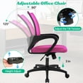 thumbnail image 6 of NiamVelo Desk Chair Mesh Office Chair Mid Back Computer Chair with Lumbar Support & Armrest，Adjustable Rolling Chair for Home /Office/Gaming/ Bedroom /Study, 250LBS, （Pink）, 6 of 7