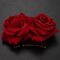 thumbnail image 4 of 2X Pinza de Pelo de Flor Rosa Diapositiva Alfiler de Bailarina de Flamenco Broche de Flores Clip de Estilo de Cabello, 4 of 5