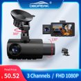 thumbnail image 2 of OBDPEAK Full HD 1080P Car DVR Dashcam 3 Cameras WDR Night Vision Dual Lens Rearview Cam Reverse Auto Video Recorder 24H Parking, 2 of 5