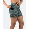 thumbnail image 3 of Women's 5" High Waist Biker Shorts Yoga Workout Running Compression Gym Shorts Side Pockets, 3 of 7
