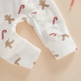 thumbnail image 6 of Baby Girl Christmas First Outfit Xmas Romper Ruffle Long Sleeve Zipper Jumpsuit Newborn Fall Winter Holiday One Piece Clothes Set, 6 of 8