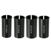 Unique Bargains 4 Pcs Bicycle Seat Post Tube Adapter Reducing Sleeve 27.2mm to 28.6mm 27.2mm to 30.4mm 27.2mm to 30.8mm 27.2mm to 31.6mm Aluminium Alloy Black