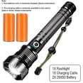 thumbnail image 3 of SUTENGDA 1pc Tactical Flashlight With Zoomable Lens - Rechargeable LED Headlight For Emergencies  Patrol  Outdoor  Camping  Fishing  And Hunting - Waterproof And Powered By 18650 Or 26650, 3 of 6