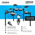 thumbnail image 2 of Alesis Drums Command Mesh SE Kit - Batería eléctrica con silenciosos pads de malla de doble zona, conectividad USB MIDI y más de 600 sonidos de batería electrónica y acústica, 2 of 5