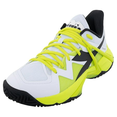 Diadora Men's B.Icon 2 All Ground Tennis Shoe White/Black/Evening Primrose, 7.5