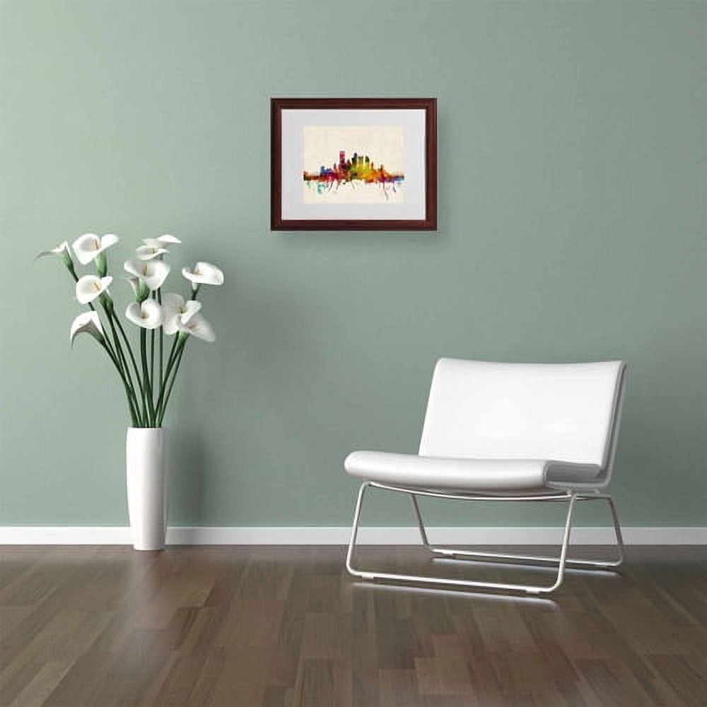 Trademark Fine Art "Pittsburgh, PA" by Michael Tompsett, Wood Frame