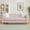 Pink, variant on 82.5" Deluxe Velvet Sofa with Chesterfield Tufted Buttons, Modern Comfy Couch with 2 Pillows and Metal Feet, 3-Seat Luxury Sofa for Living Room, Black