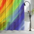 thumbnail image 2 of Rainbow Ombre Fabric Shower Curtain Gradual Color Oil Painting Watercolor Washable Shower Curtains for Bathroom, Waterproof Bath Curtain with Hooks Home Decor 36x72in, 2 of 8